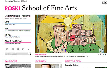 USC Roski School of Fine Arts screenshot