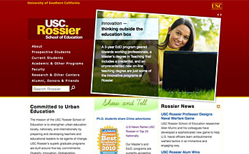 USC Rossier School of Education screenshot
