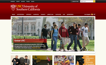 USC Homepage screenshot